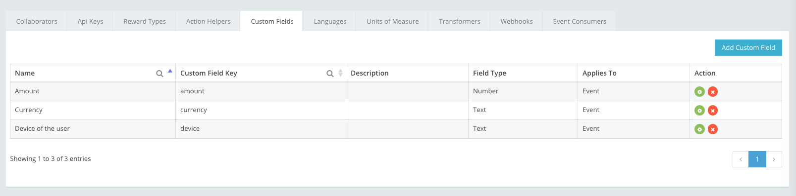 Metadata implementation