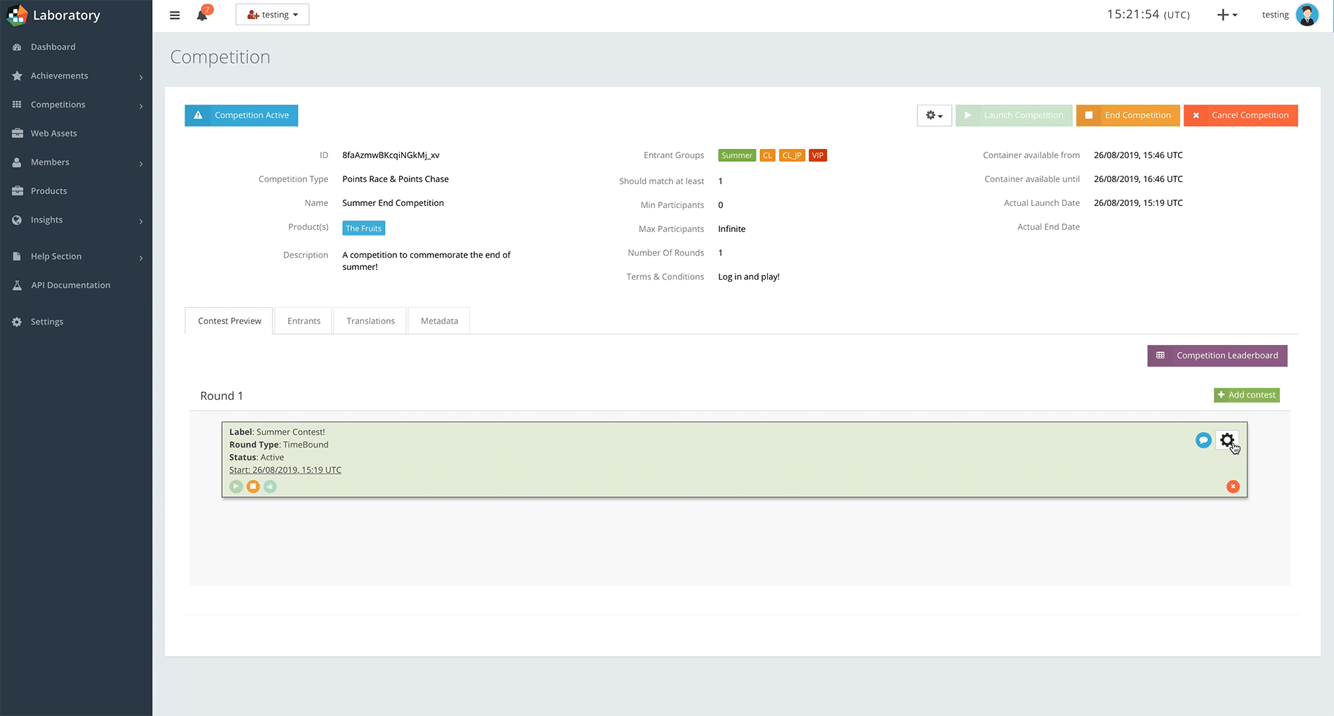 Live Tournament, Leaderboard, Scores download