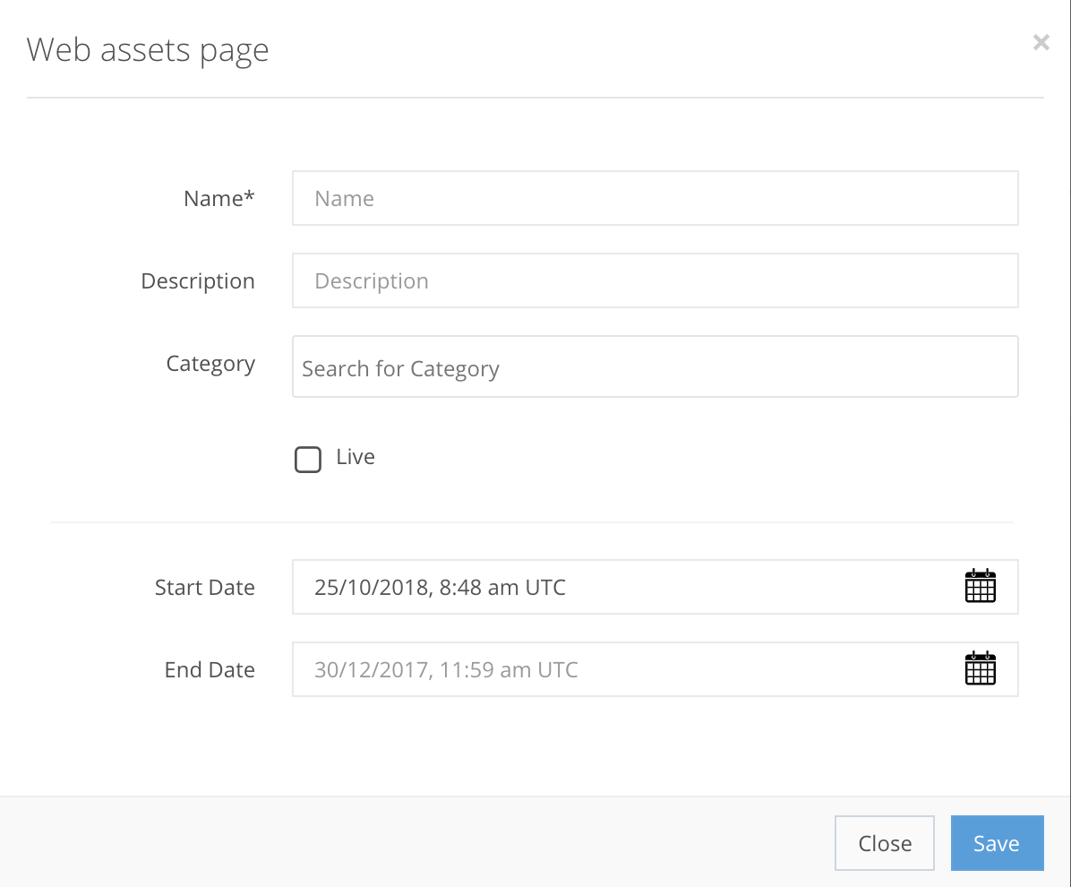 Web Assets and Widgets