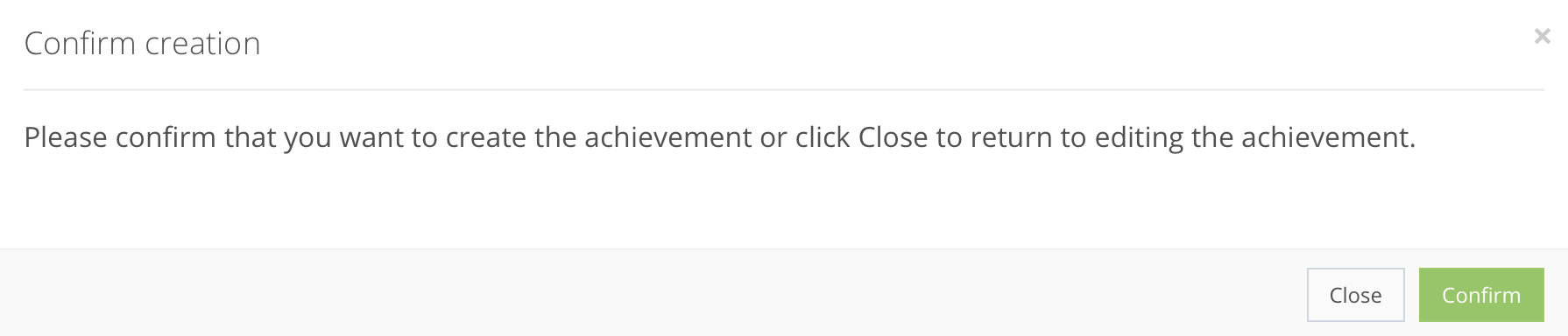 Step 8: Achievement summary