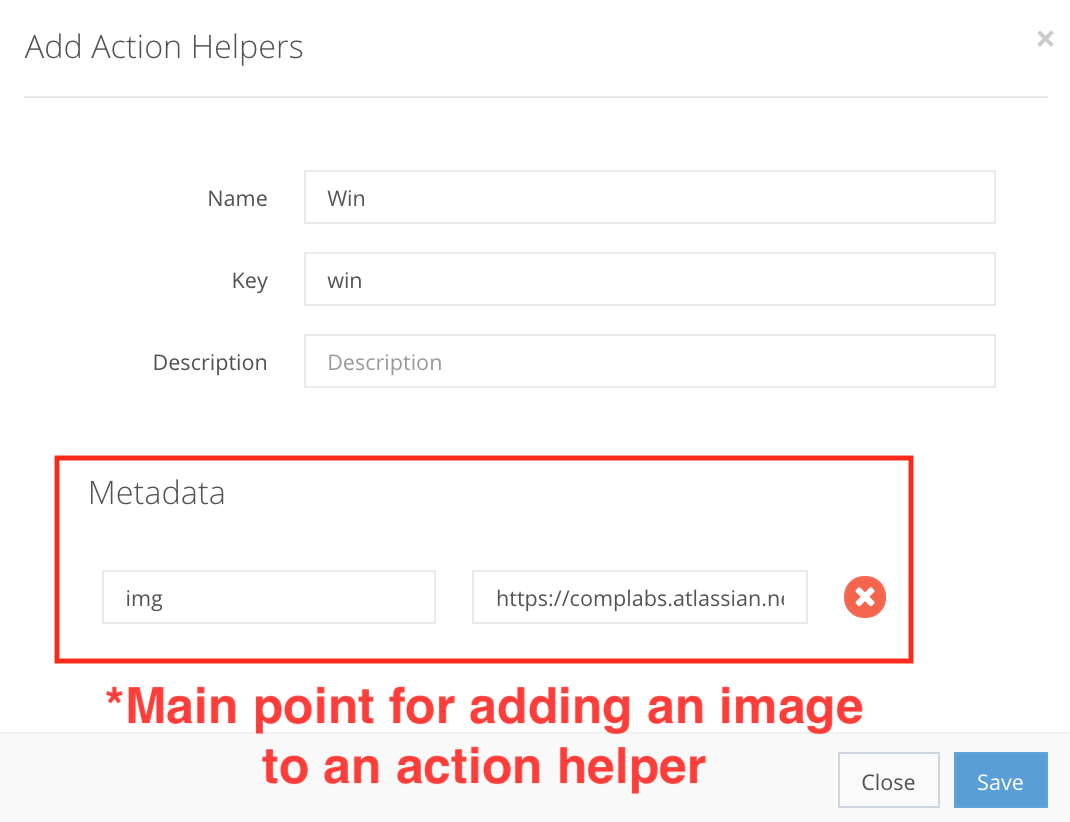Image extension support for action helpers