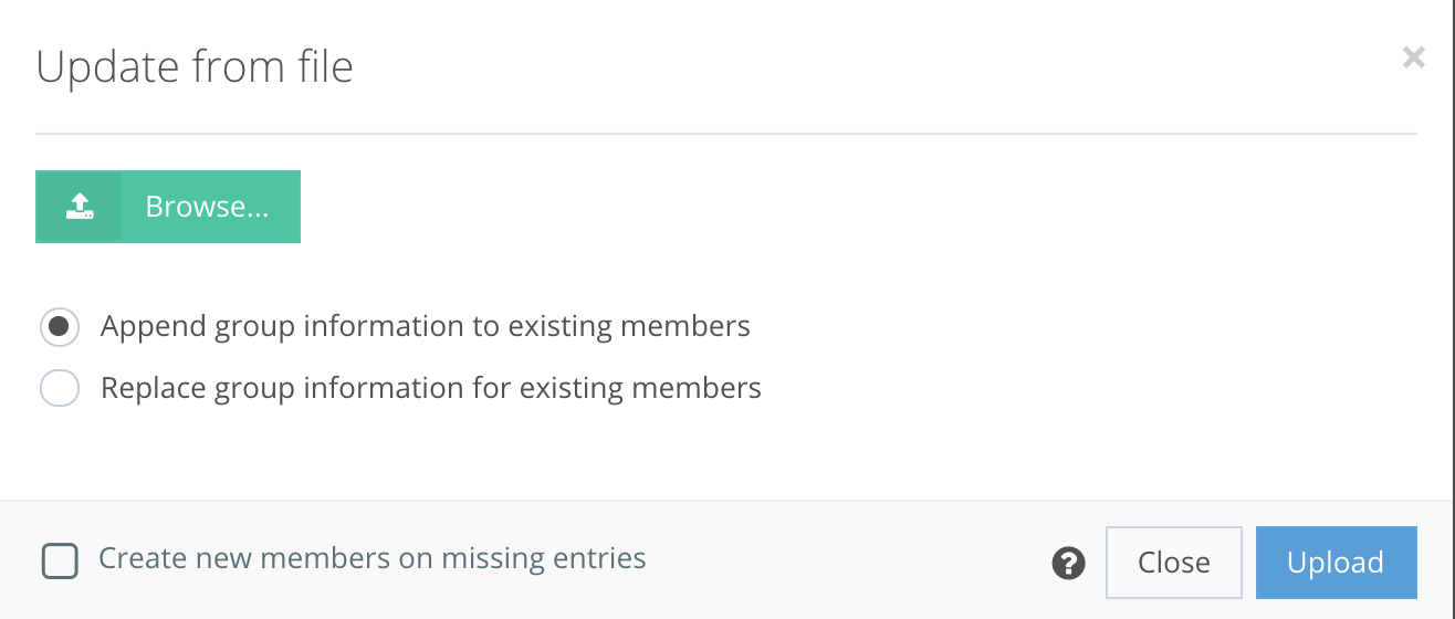 Member update or creation from CSV