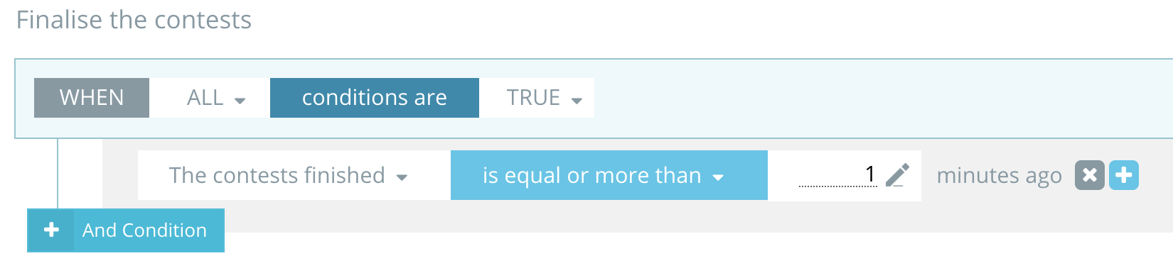 Finalise the contests Rule set EXAMPLES