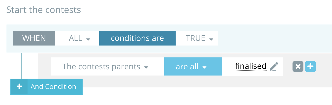 Start the contests Rule set EXAMPLES