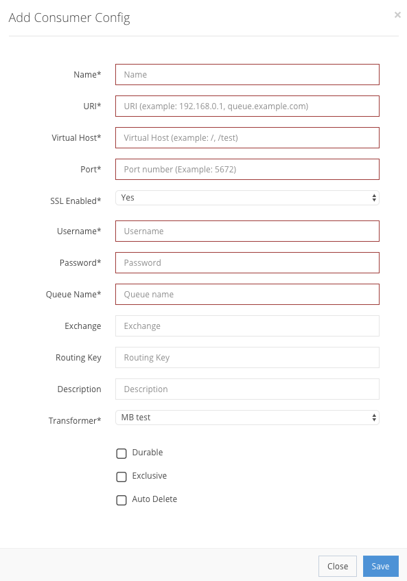 Event Consumer creation