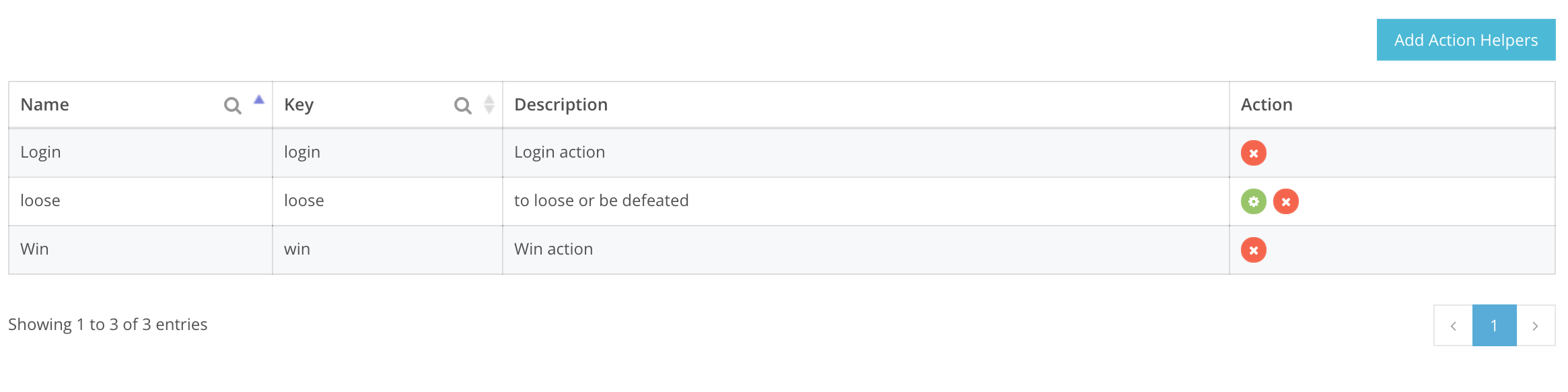 Action helper creation