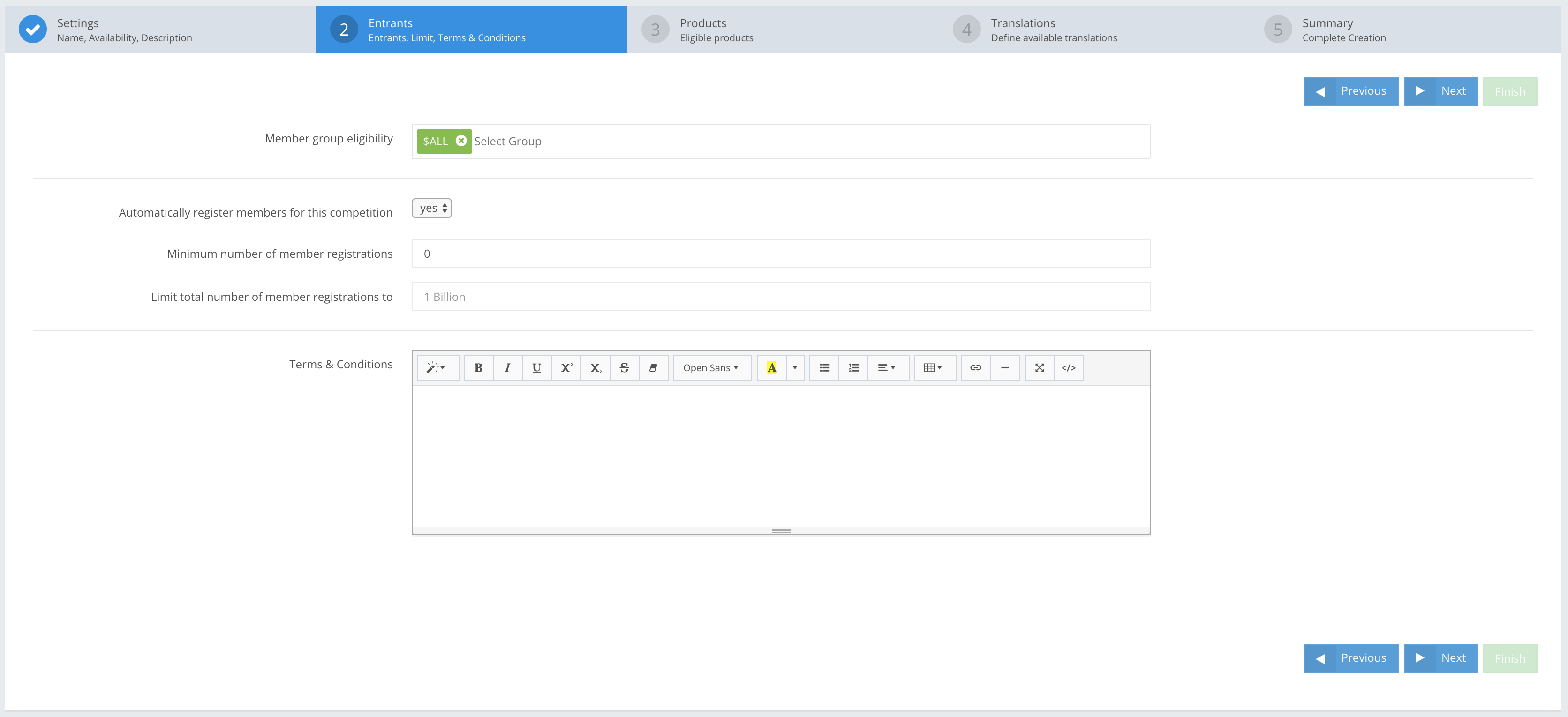 Member group eligibility