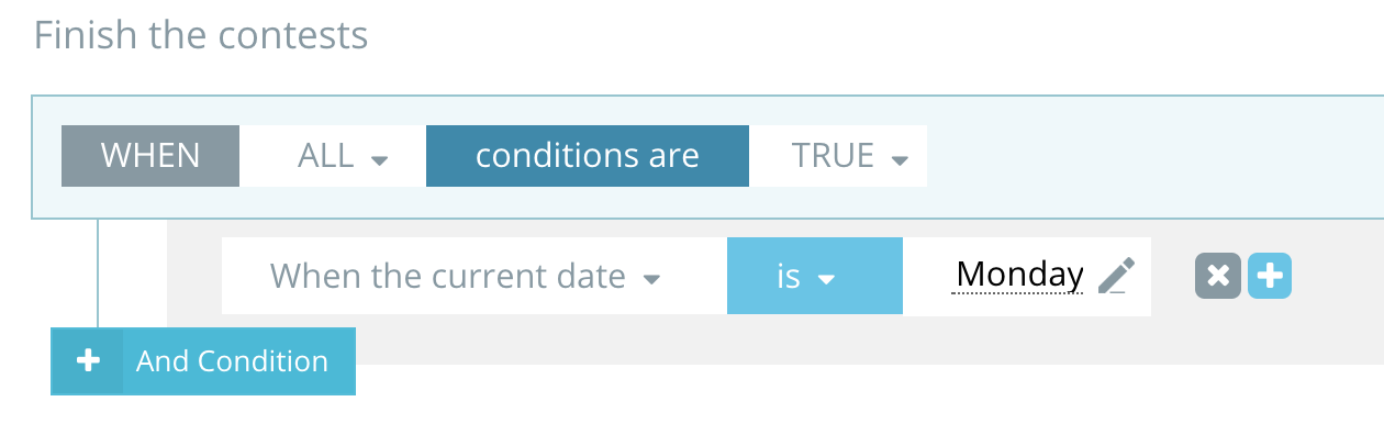Finish the contests Rule set EXAMPLES