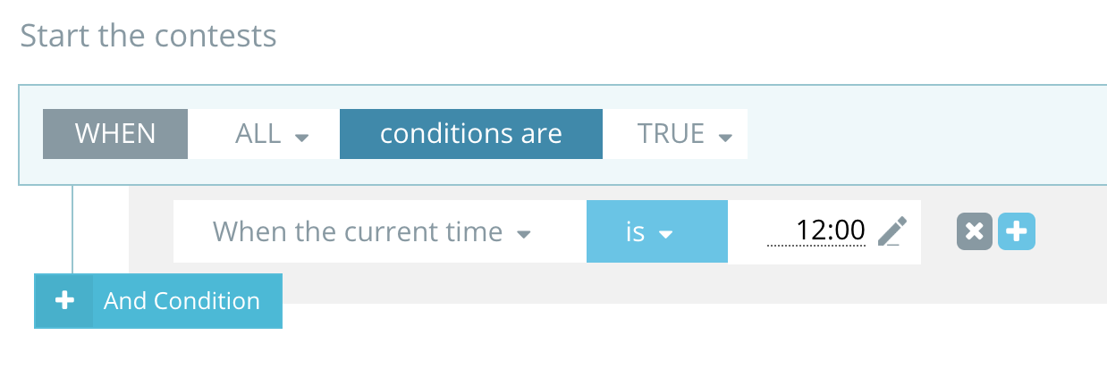 Start the contests Rule set EXAMPLES