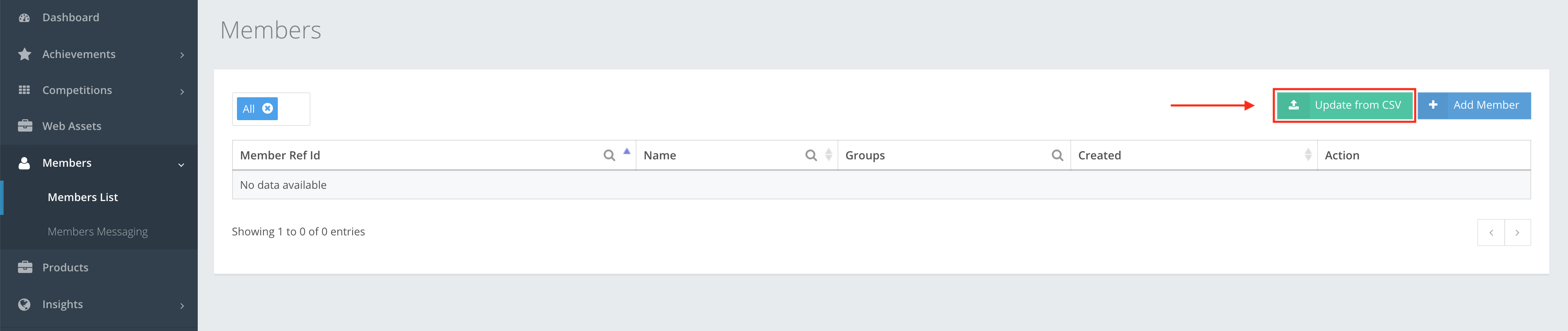 Member update or creation from CSV