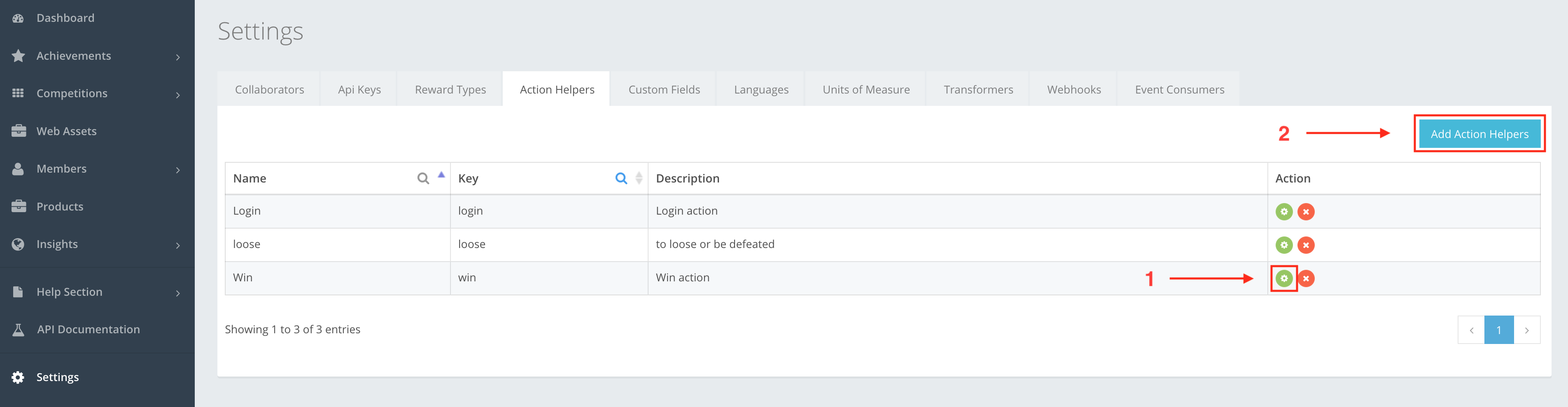 Image extension support for action helpers