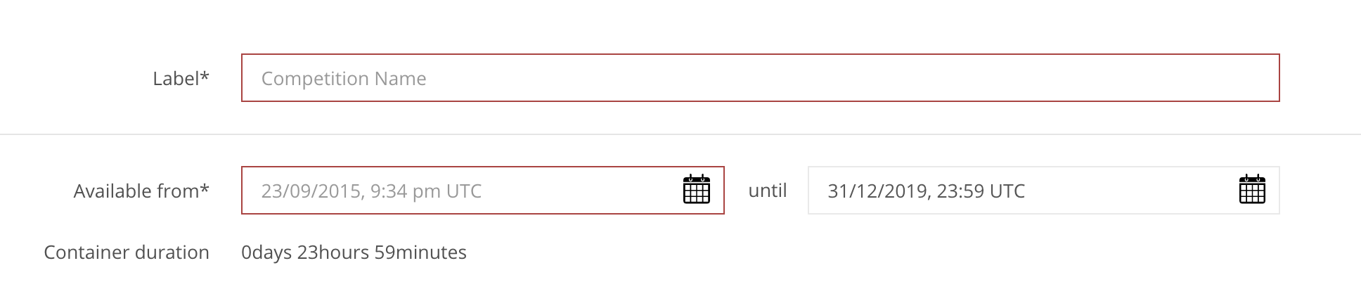 Step 1: Tournament settings