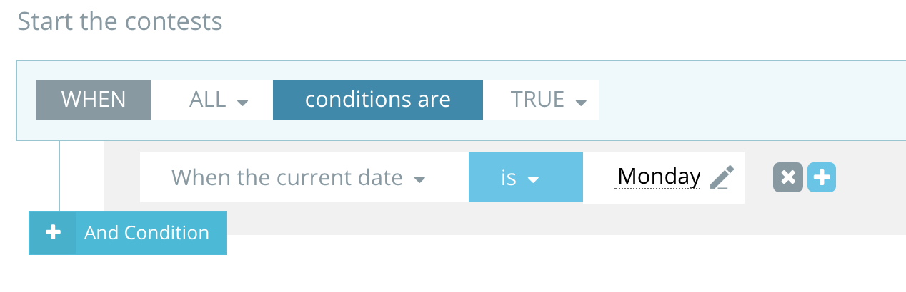 Start the contests Rule set EXAMPLES