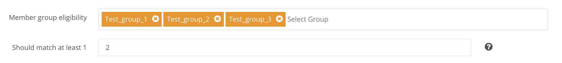 Member group eligibility