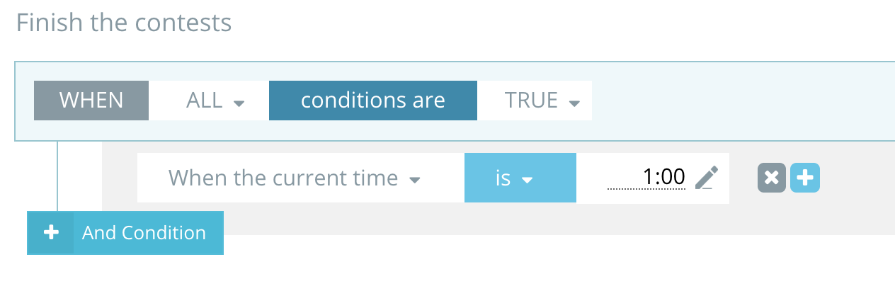 Finish the contests Rule set EXAMPLES