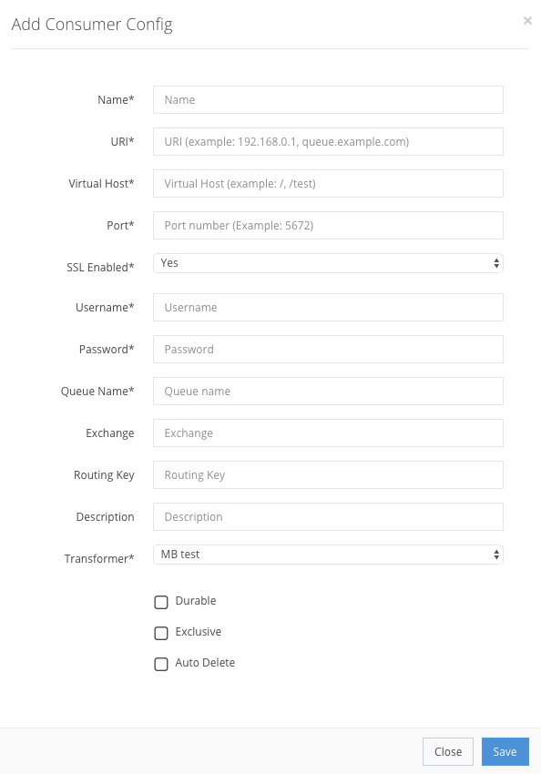 Event Consumer creation