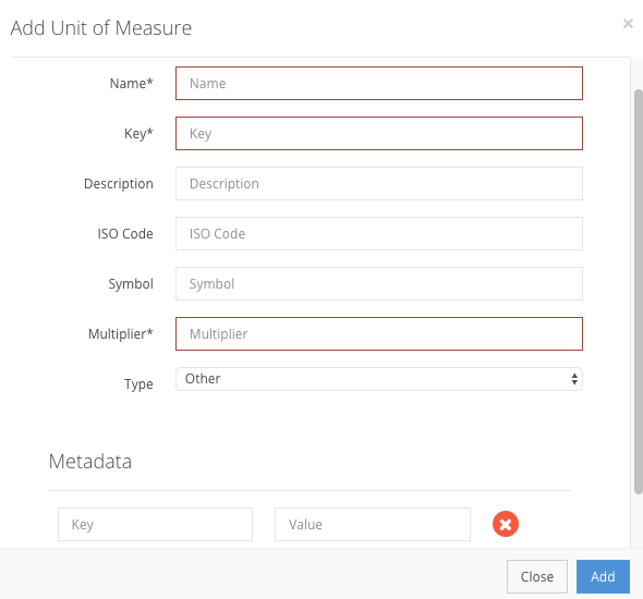 Unit of Measure creation
